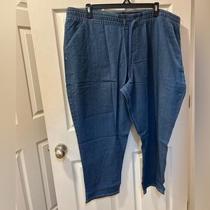 American Sweetheart Casual Blue Drawstring Pants 3XL Petite P3XL New From Blair